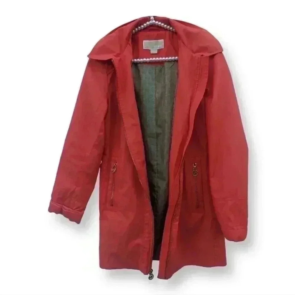 Michael Kors Women's Orange/Reddish Full Zip-up Lightweight Jacket Size X-Small
